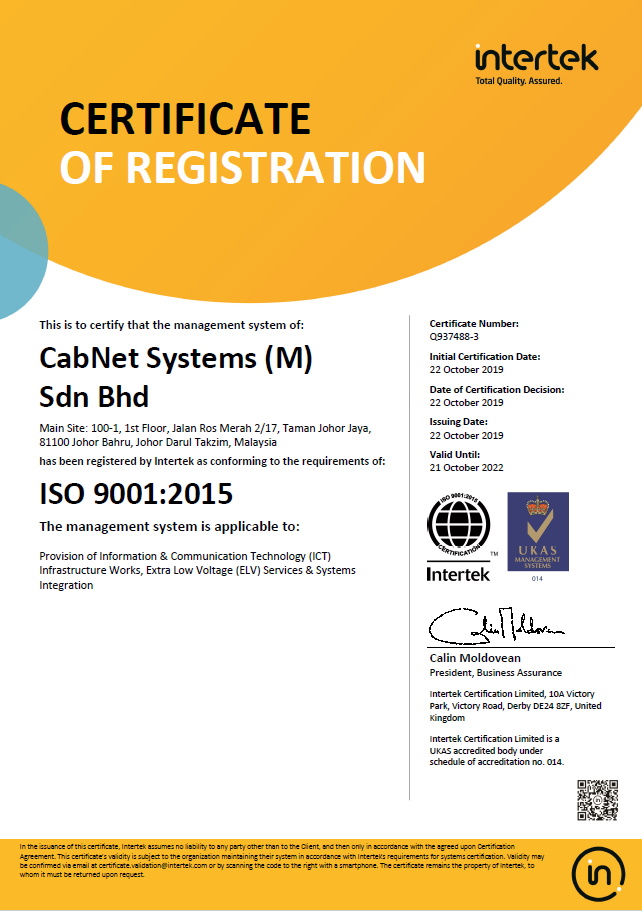 ISO Certificate-CSM